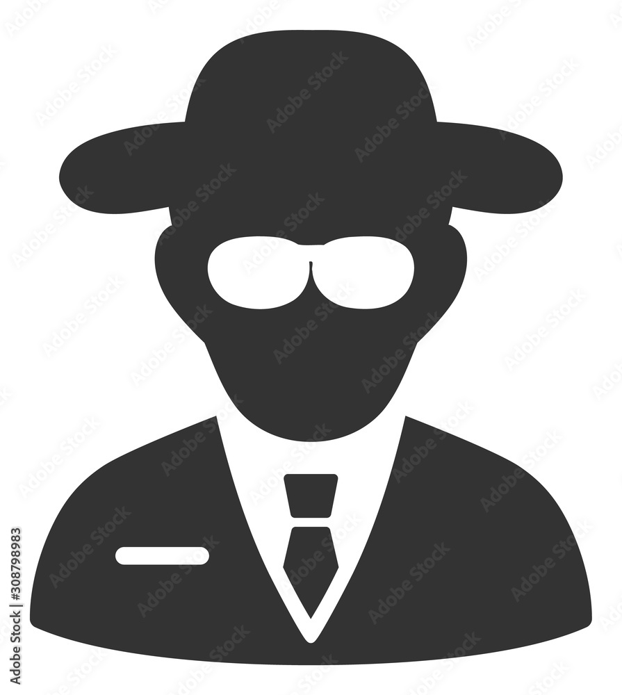 Secure agent vector icon. Flat Secure agent symbol is isolated on a white background.
