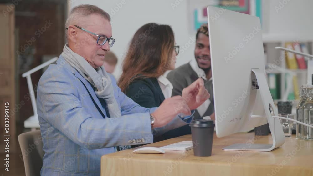 Multicultural business people working in modern open space office Multicultural business people working in modern open space office