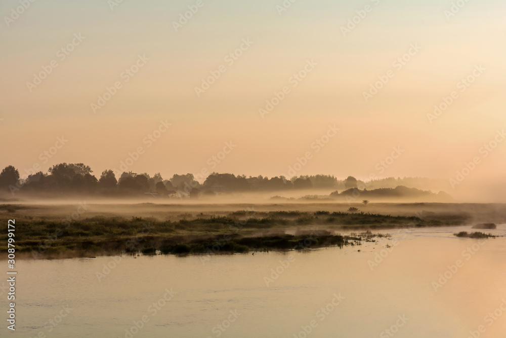 Misty Dawn, Pskov Region, Russia