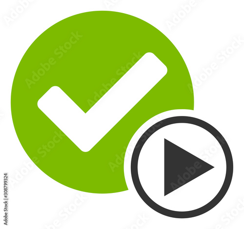 Start of validity vector icon. Flat Start of validity symbol is isolated on a white background.