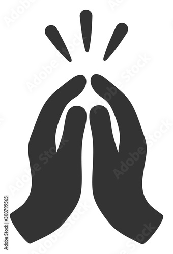 Thank you vector icon. Flat Thank you symbol is isolated on a white background.