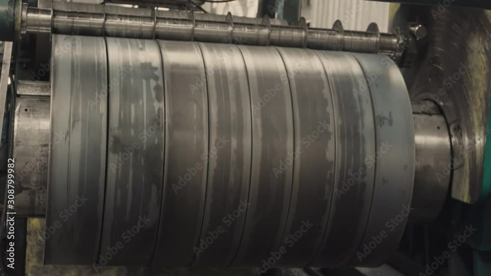 Metal rolls of roll forming machine at a metalwork manufacturing, Metal rolls of roll forming machine at a metalwork manufacturing,