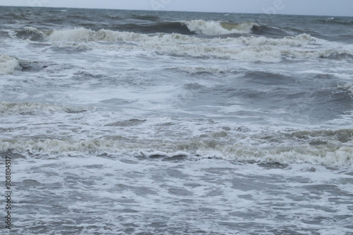 Water Waves In Ocean In South India