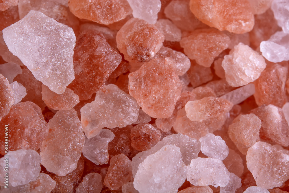 Himalayan pink rose colored natural salt, texture Himalayan pink rose colored natural salt, texture