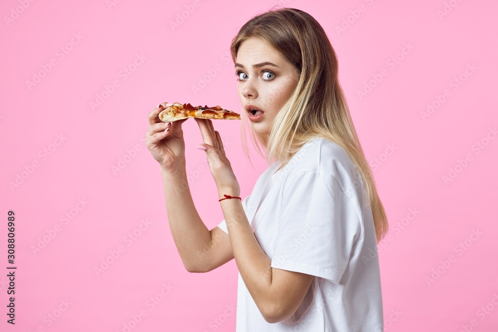 young woman with gift