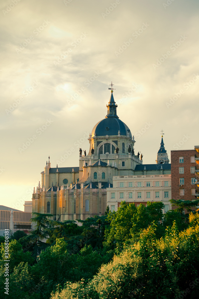 Majestic Almudena Cathedral, Madrid, Spain.	