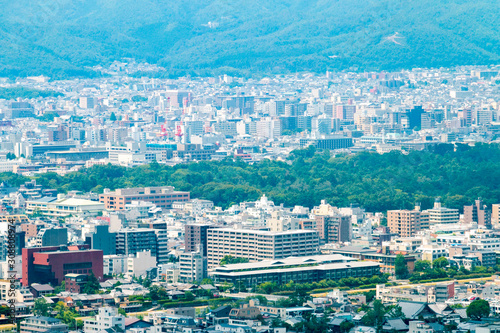 View of Kyoto City from the stage of Shogunzuka Seiryuden in Yamashina-ku, Kyoto, Japan © nitalimo