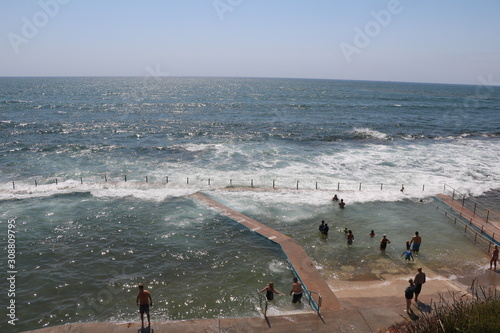 Canvas Print Collaroy beach Rockpool in Sydney, New South Wales, Australia