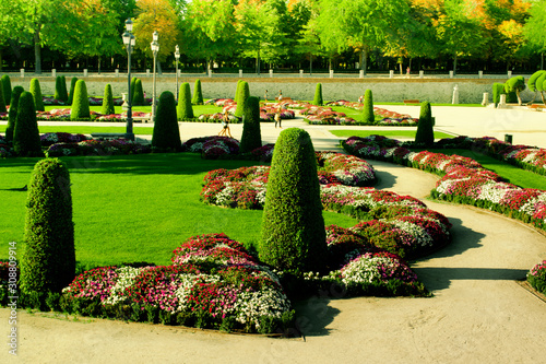 Buen Retiro Park in summertime, Madrid, Spain	 photo