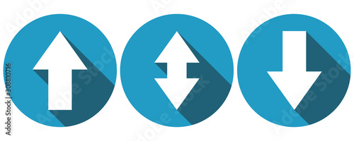 Symbols for arrow up, arrow down and bidirectional arrow