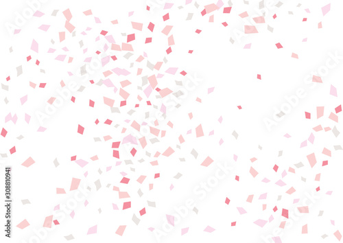 Festive color rectangle confetti background. Abstract frame confetti texture for holiday, postcard, poster, website, carnivals, birthday and children's parties. Cover confetti mock-up. Wedding card