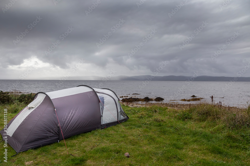 wild camping in bad weather