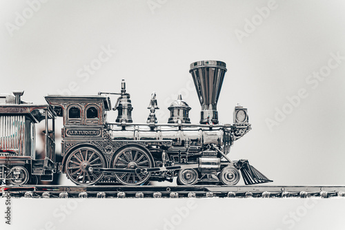 Fototapeta Silver steam train