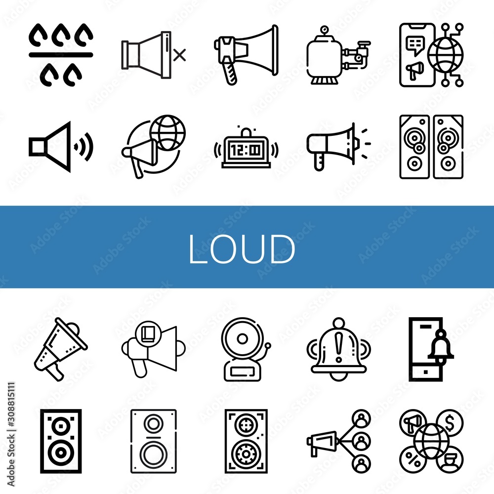 Fototapeta premium loud icon set