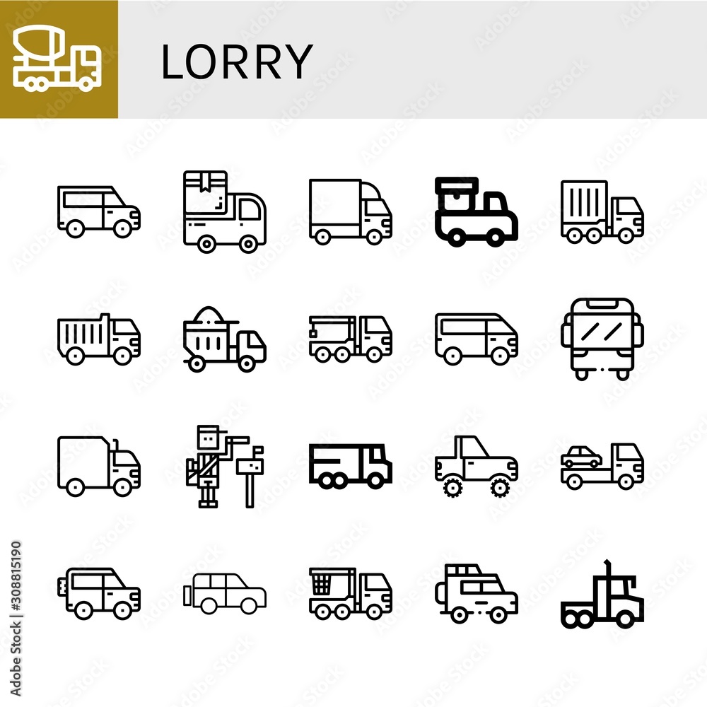 Fototapeta premium lorry icon set