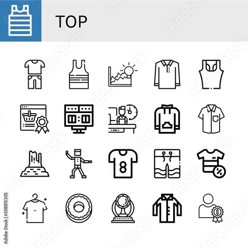 Set of top icons