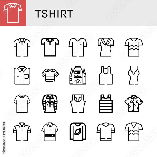Set of tshirt icons