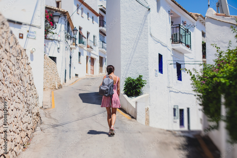 Beautiful summer sunny view of Altea old town, Altea, Marina Baixa, province of Alicante, Mediterranean coast, the Costa Blanca, Valencian Community