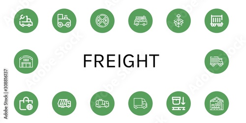 freight icon set