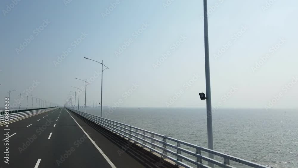 Morning view of the famous Hong Kong - Zhuhai - Macau Bridge Morning view of the famous Hong Kong - Zhuhai - Macau Bridge