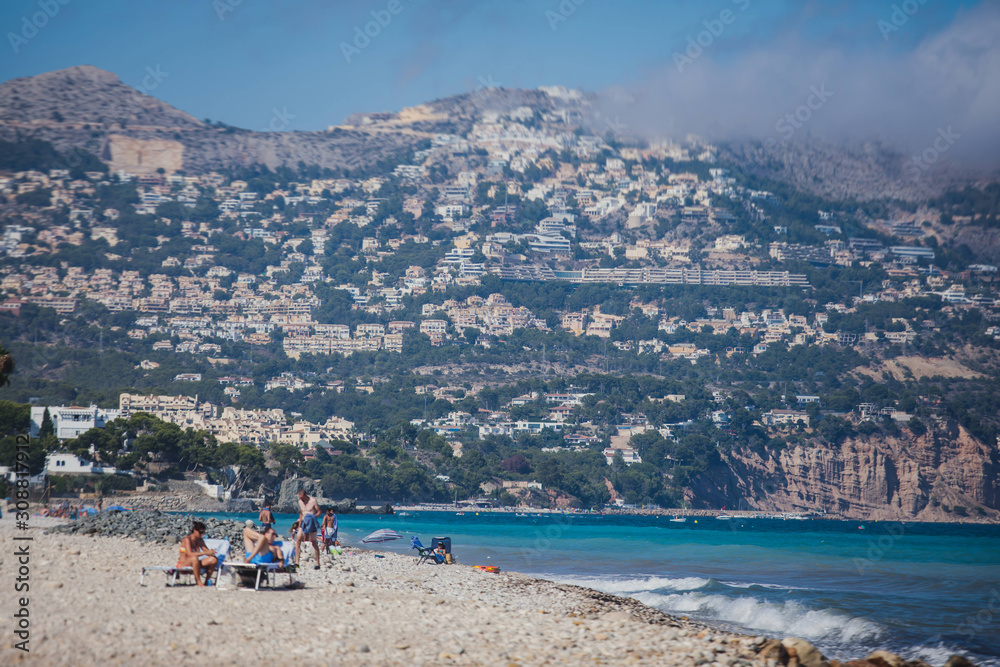 Obraz premium Beautiful summer sunny view of Altea old town, Altea, Marina Baixa, province of Alicante, Mediterranean coast, the Costa Blanca, Valencian Community