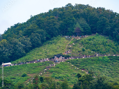 Daimonji mountain located in Sakyo-ku, Kyoto, Japan photo