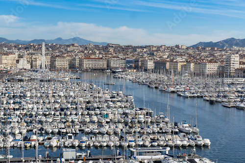 Fototapeta Naklejka Na Ścianę i Meble -  Marseille old port panorama, France
