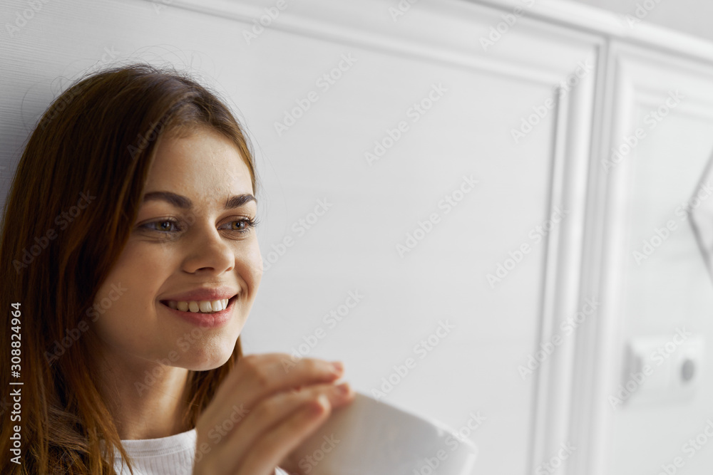 portrait of a young woman with cup of coffee portrait of a young woman with cup of coffee