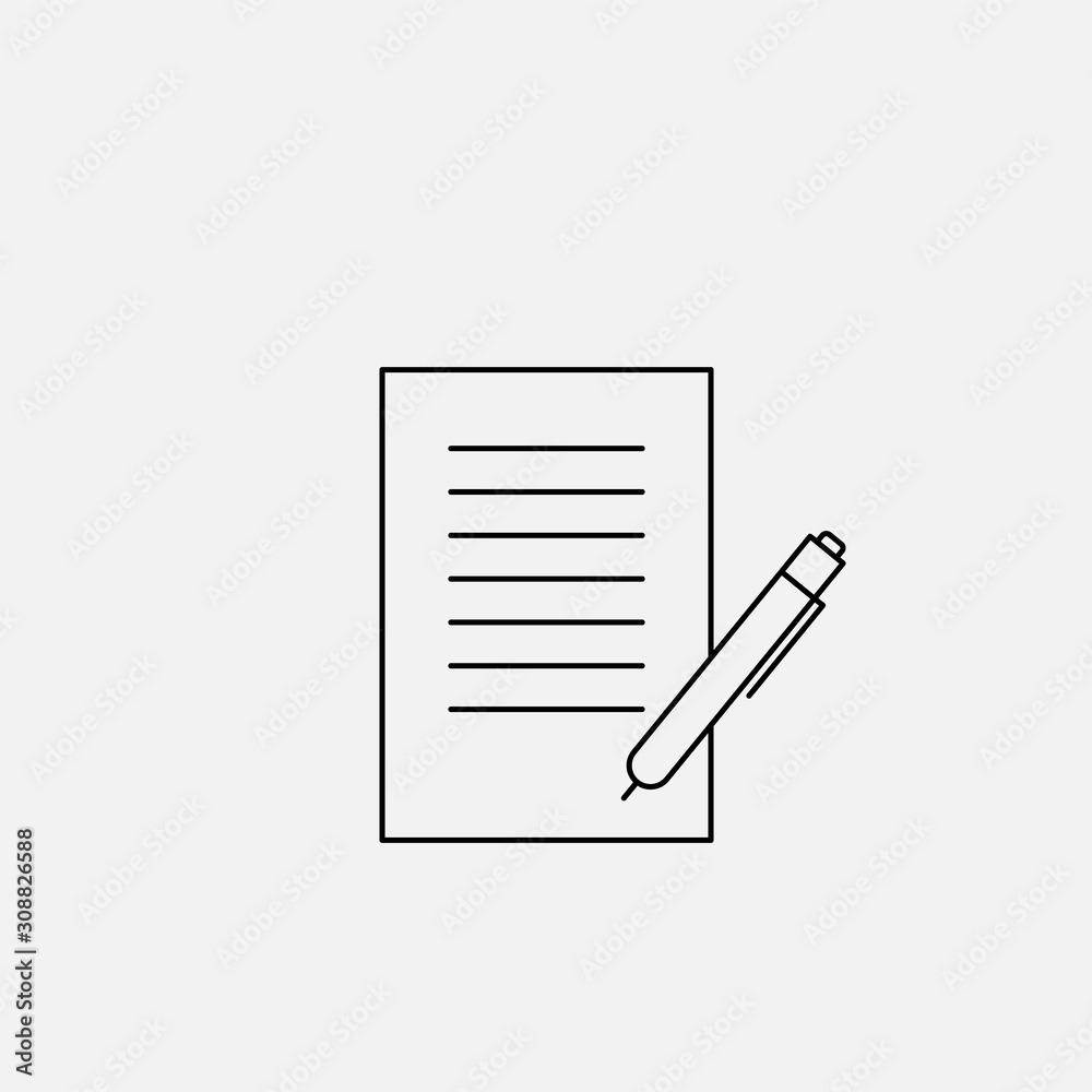 Contract vector icon. Lined flat sign for mobile concept and web design. Contract glyph icon. Symbol, logo illustration. Vector graphics Contract vector icon. Lined flat sign for mobile concept and web design. Contract glyph icon. Symbol, logo illustration. Vector graphics