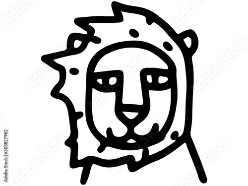 タテガミのたなびくライオン