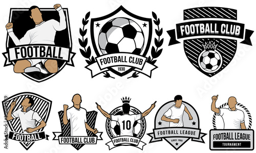 Set of soccer emblems