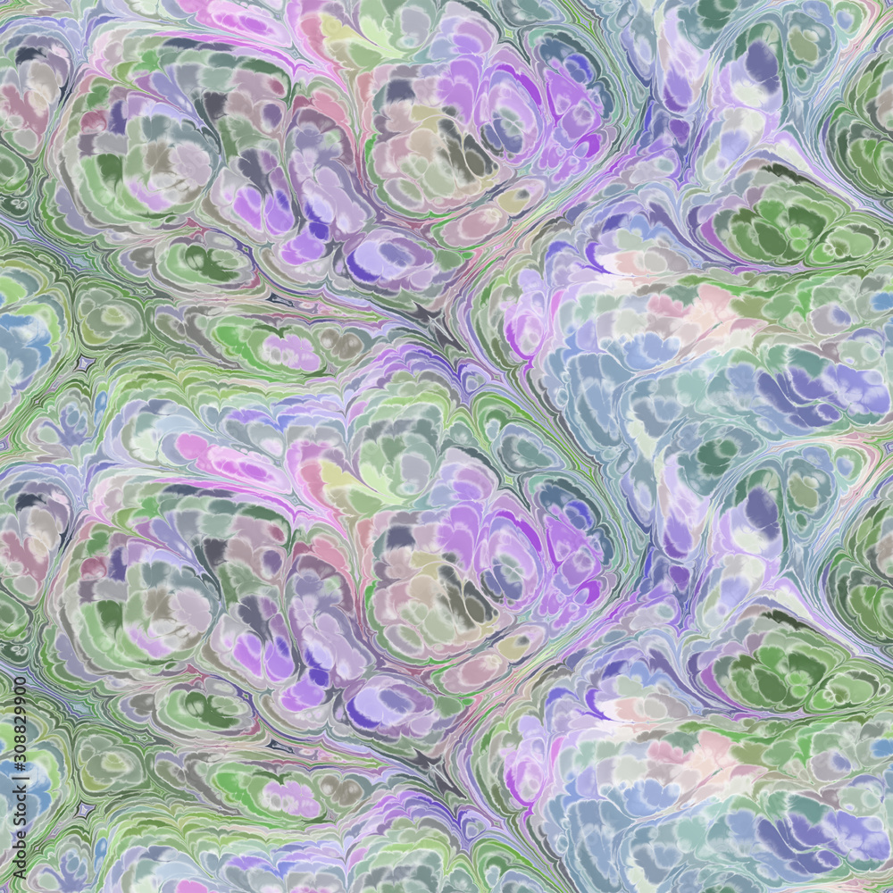 PURPLE GREEN MARBLEIZED SEAMLESS TILE with interesting cells