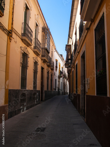 Typical alley of the historic center of the city of Malaga