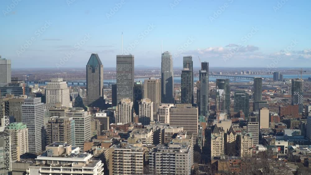 Time lapse of Montreal Downtown Cityscape from Mont Royal Time lapse of Montreal Downtown Cityscape from Mont Royal