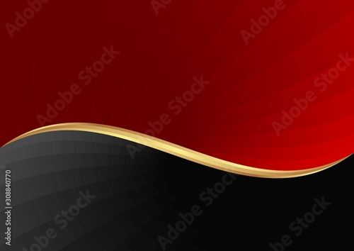 black and red abstract wavy background