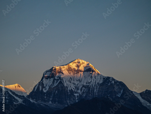 Scenic View of Himalayas over Snow-covered Mountains