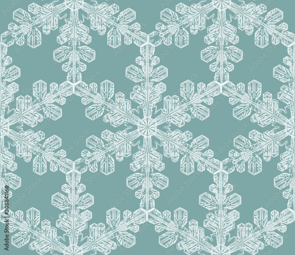 Lacy Snowflake Kaleidoscope Pattern. Seamless Decor for Background, Textile, Wrapping Paper, and Wallpaper. Lacy Snowflake Kaleidoscope Pattern. Seamless Decor for Background, Textile, Wrapping Paper, and Wallpaper.