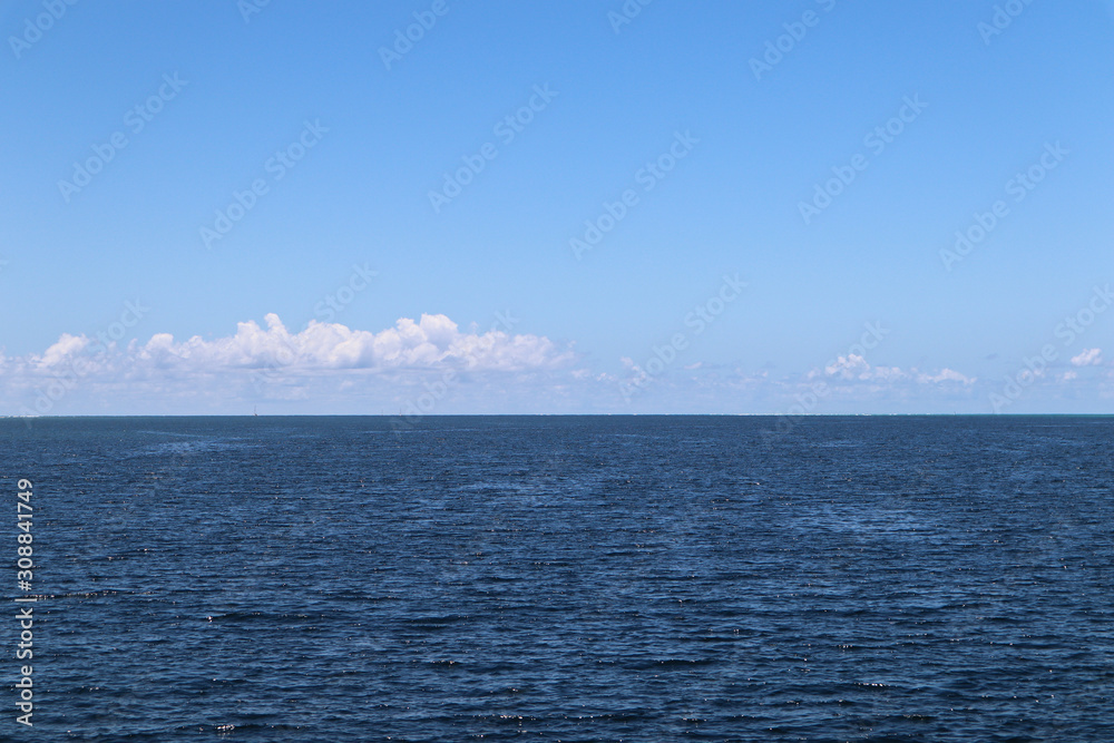 Horizon vanishing on an empty and tranquil seascape Horizon vanishing on an empty and tranquil seascape