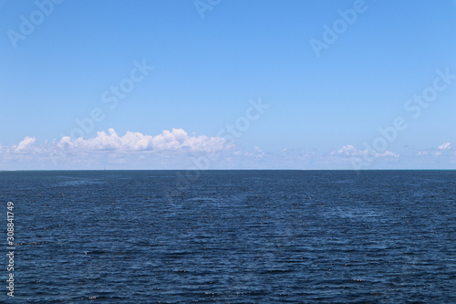 Horizon vanishing on an empty and tranquil seascape