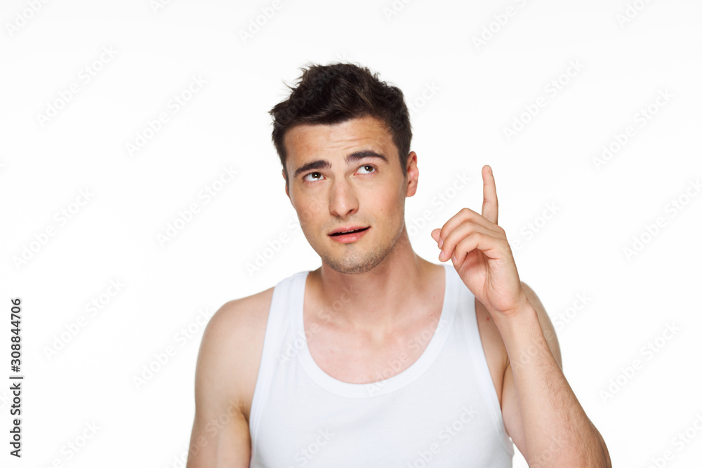 young man pointing at you young man pointing at you