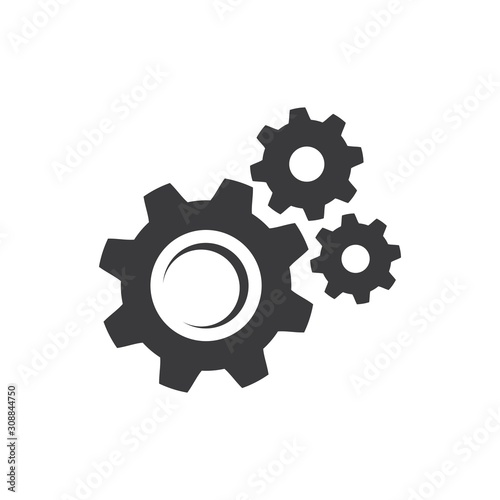 Gear logo vector icon photo