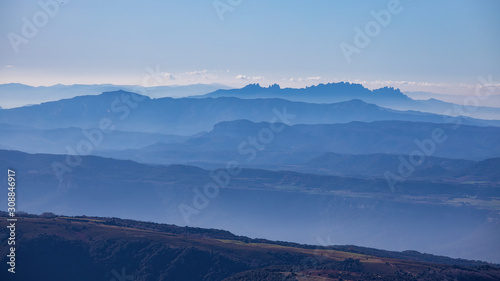 Beautiful mountain effect from Spanish mountain Montseny