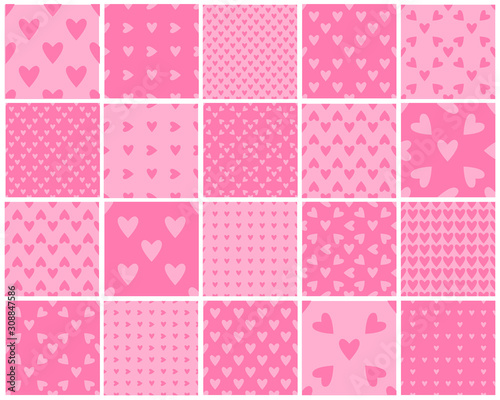 Seamless hearts patterns