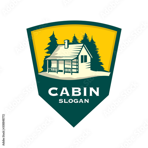Cabin Wood Home Logo