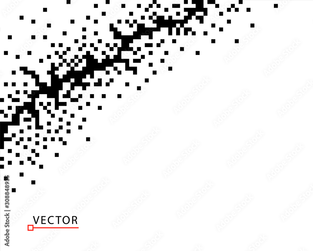 Crack. Illustration of abstract pixel background. Vector design. Crack. Illustration of abstract pixel background. Vector design.