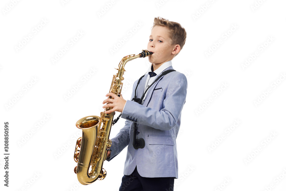 Obraz premium man with saxophone