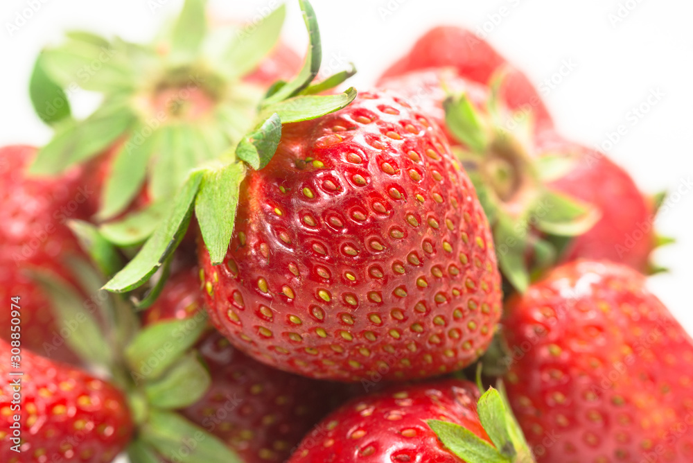 Some strawberries on white background Some strawberries on white background