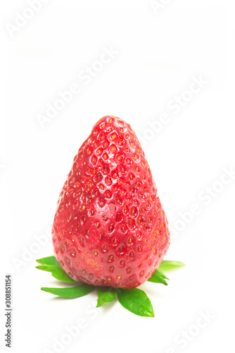 A strawberry isolated on white background