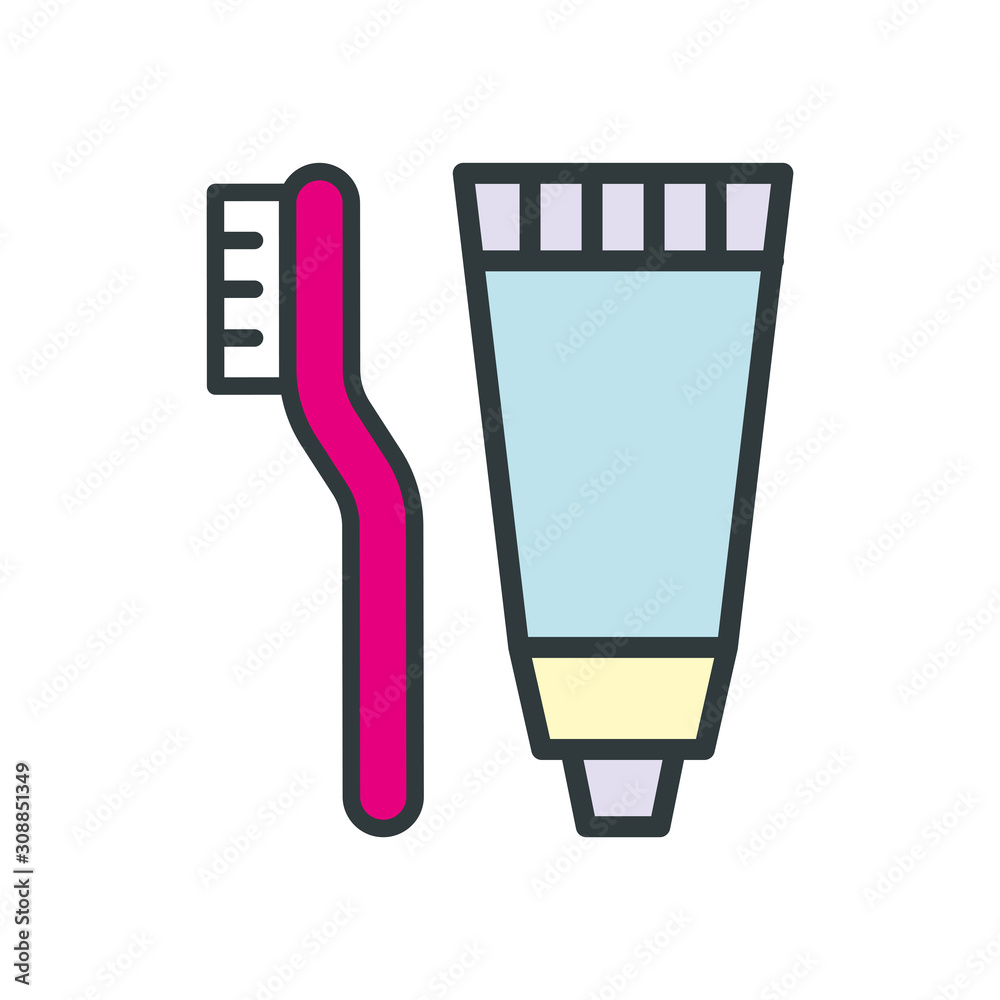 Brush Toothpaste icon vector design templates Brush Toothpaste icon vector design templates