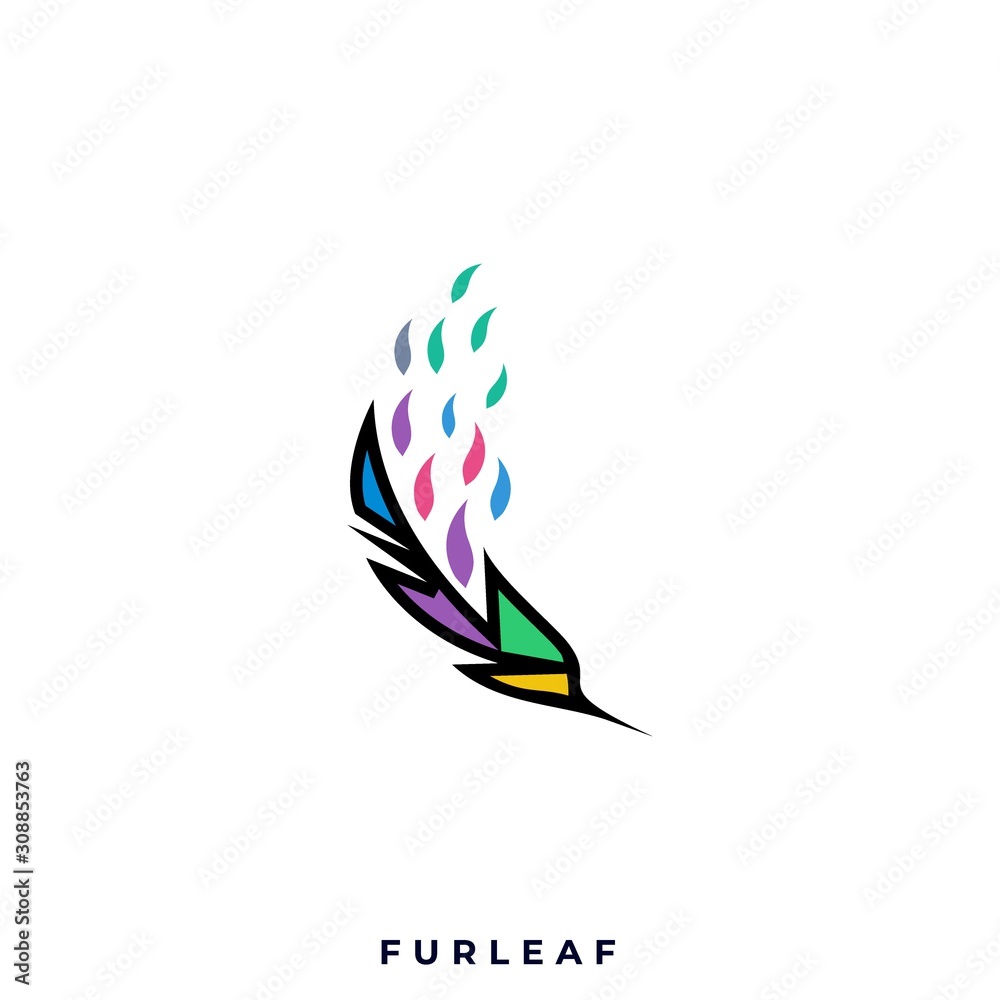 Fur Leaf Illustration Vector Template Fur Leaf Illustration Vector Template